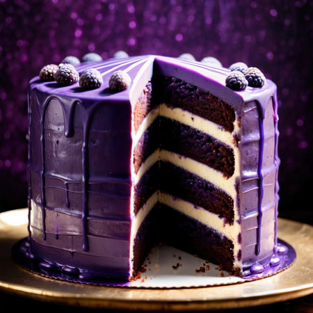 Ube Cake , traditional popular sweet dessert cakeの素材
