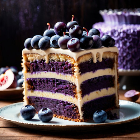 Ube Cake , traditional popular sweet dessert cakeの素材
