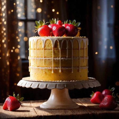 Yellow Cake , traditional popular sweet dessert cakeの素材