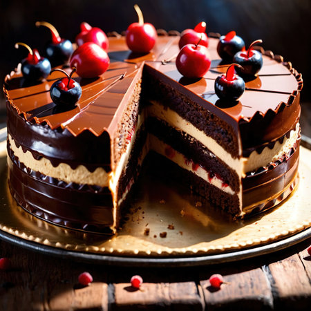 Dobos Torte , traditional popular sweet dessert cakeの素材