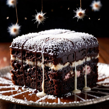 Lamington , traditional popular sweet dessert cakeの素材