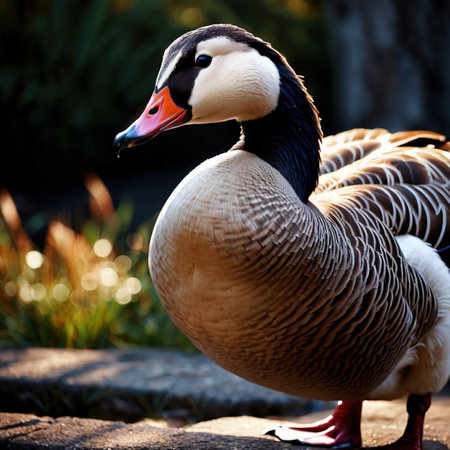 Goose wild animal living in nature, part of ecosystemの素材