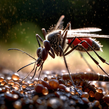 Mosquito wild animal living in nature, part of ecosystemの素材