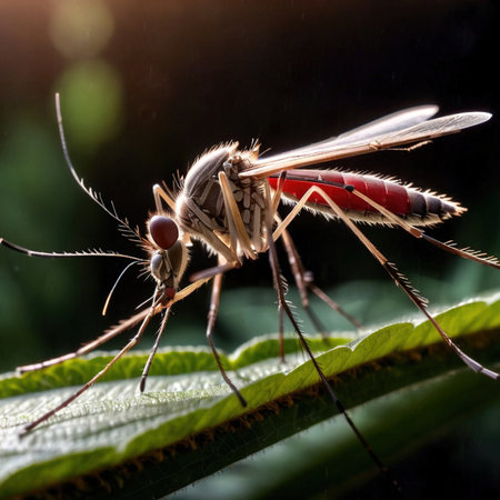 Mosquito wild animal living in nature, part of ecosystemの素材