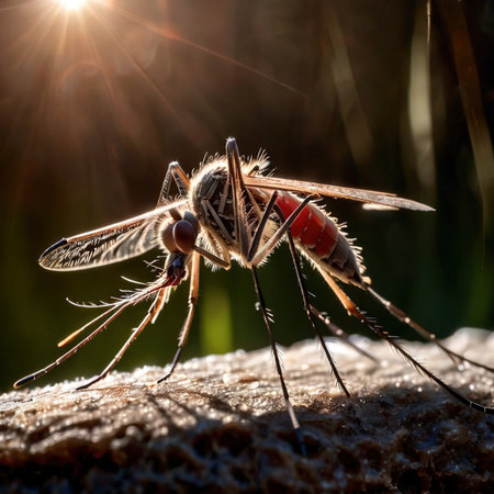 Mosquito wild animal living in nature, part of ecosystemの素材