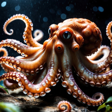 Octopus wild animal living in nature, part of ecosystemの素材