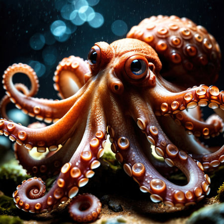 Octopus wild animal living in nature, part of ecosystemの素材