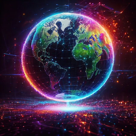 Global international networking and communication with Artificial Intelligence and Information Technologyの素材