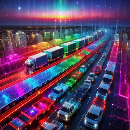 Smart fleet delivery logistics for trucks using Artificial Intelligence and Information Technologyの素材