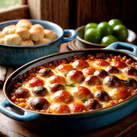 Caserole, oven baked home cooking comfort food mealの素材