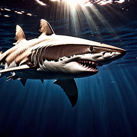 Shark wild animal living in nature, part of ecosystemの素材