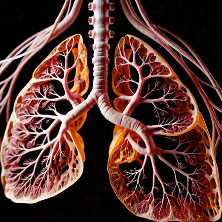Lungs, human body part for breathing and oxygenationの素材