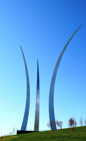 The United States Air Force Memorial. A monument to pilots in Washington. の写真素材