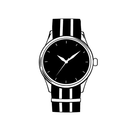 Hand watch icon. Vector illustration isolated on white backgroundのイラスト素材