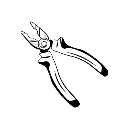 Pliers hand tool icon. Vector Illustration on the white background.のイラスト素材