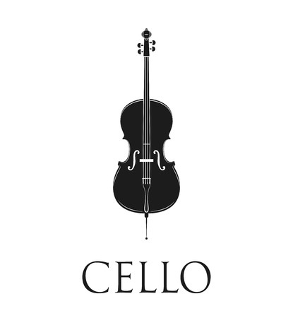 Cello. Isolated On White Background. Vector Illustrationのイラスト素材