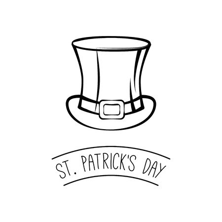 St. Patrick s Day hat vector illustration isolated on white background.のイラスト素材
