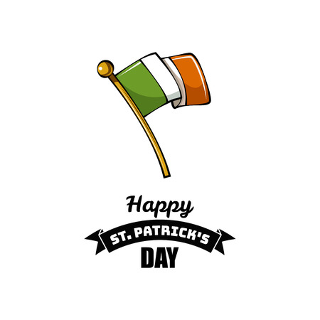 Happy St. Patrick s Day. Irish flag celebration design. St. Patrick s Day poster. Vector illustrationのイラスト素材