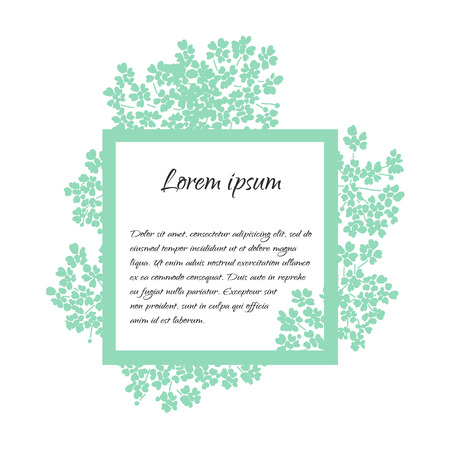 Green elegant flower frameのイラスト素材