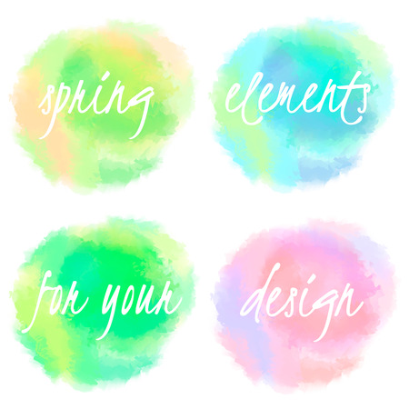 Spring color design elementsのイラスト素材