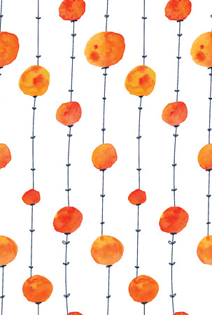 Seamless watercolor  pattern, yellow flower Vector illustrationのイラスト素材