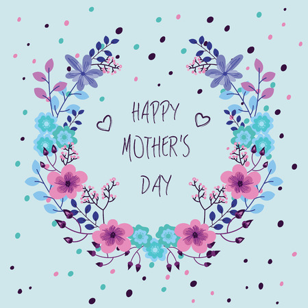 Blue, pink, purple card templates for wedding invitation, save the date cards, mothers day, valentines day, birthday cards, thank you card, with flowers, wreath, inscription Vector illustration eps 10のイラスト素材