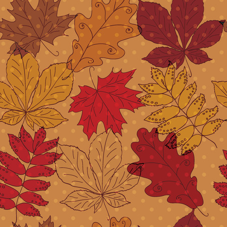 Seamless pattern of foliage Vector のイラスト素材
