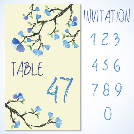 Watercolor card templates for wedding invitation, save the date cards, mothers day, valentines day, birthday cards with inscription Vector illustrationのイラスト素材