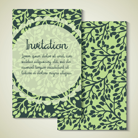 Vintage card templates for wedding invitationのイラスト素材