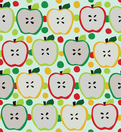Seamless apple pattern Vector eps10のイラスト素材
