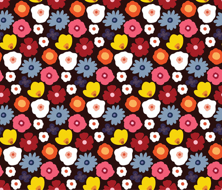 Beauty and elegance seamless pattern of modern design bright flowersのイラスト素材