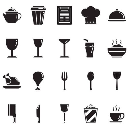 Restaurant Glyph Iconのイラスト素材