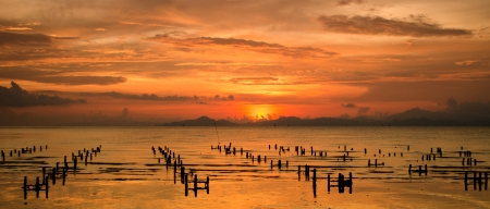 Sunset of Malaysiaの写真素材