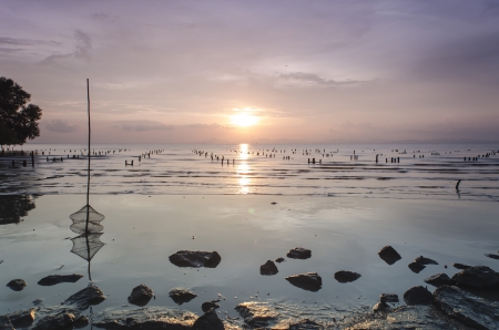 Pulau ketam Malaysia is the beautiful places to captures sunset picture everyday.の写真素材