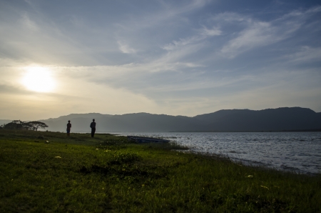 This image shows the people that looking for the natureの写真素材