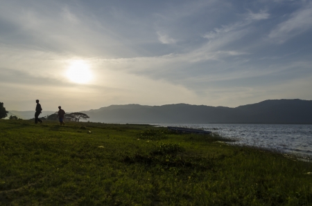 This image shows the people that looking for the natureの写真素材