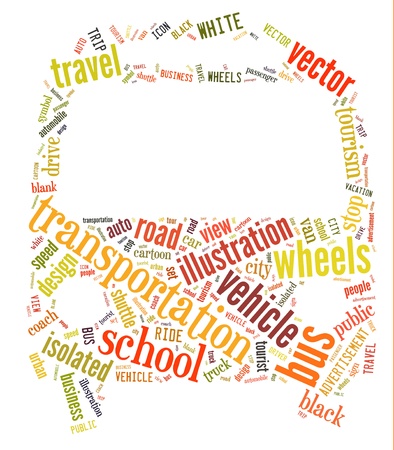 The text of word cloud perform in shape of the basic object  Which is mean the shaped word cloud の写真素材