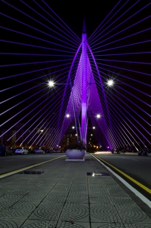 This image is taken at Putrajaya on sunset. The image shows the putraja bridges of malaysia.のeditorial素材