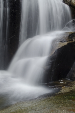 The closed up of waterfall at Puncak Janing Malaysiaの写真素材