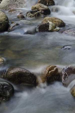 Malaysian river waterfall captured at Puncak Janing Malaysiaの写真素材