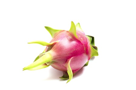 Dragon Fruit is a tropical fruit. Can be found in Malaysia. Shoot on white background. Focus on the closes distance on important part. Shallow depth of field.の写真素材