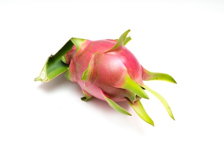 Dragon Fruit is a tropical fruit. Can be found in Malaysia. Shoot on white background. Focus on the closes distance on important part. Shallow depth of field.の写真素材