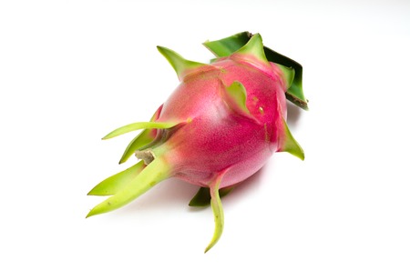 Dragon Fruit is a tropical fruit. Can be found in Malaysia. Shoot on white background. Focus on the closes distance on important part. Shallow depth of field.の写真素材