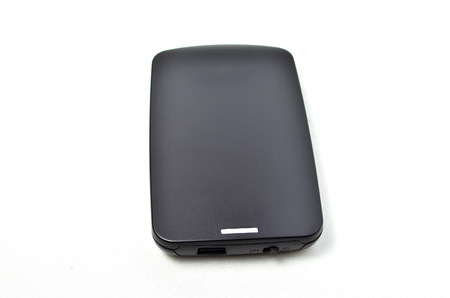 External Hard disk. Shoot over white background. Focus on the important part. Shallow depth of...