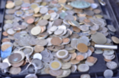 Blur images of old coin