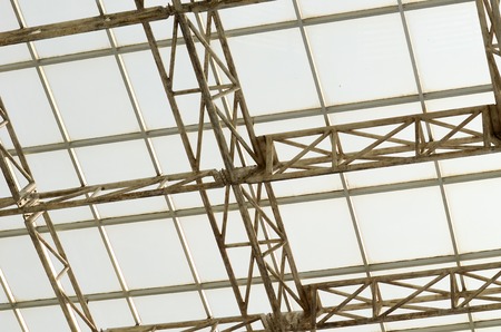 Roof top building Structure over white backgroundの写真素材