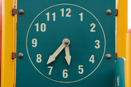 Clock at children playground