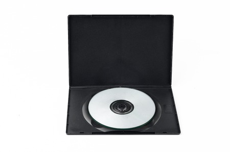 CD DVD with case box over white backgroundの写真素材