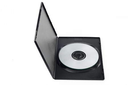 CD DVD with case box over white backgroundの写真素材