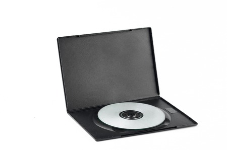 CD DVD with case box over white backgroundの写真素材